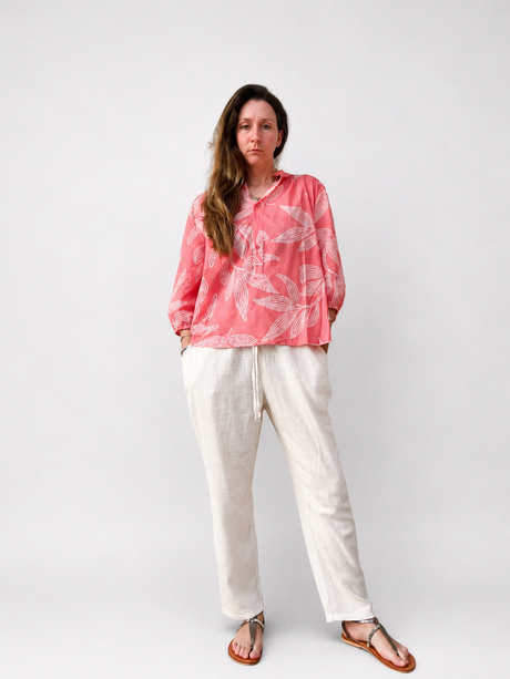 Alessia – Camicetta in cotone rosa – Carlotta Neri