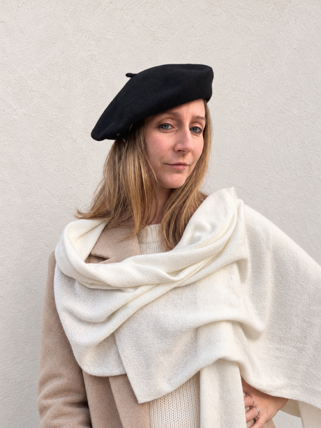 basco donna nero carlotta neri made in italy