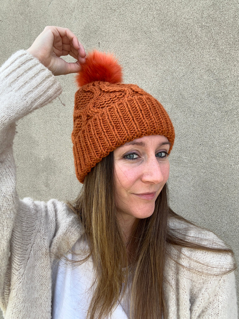 berretto lavorato lana made in italy carlotta neri coccio