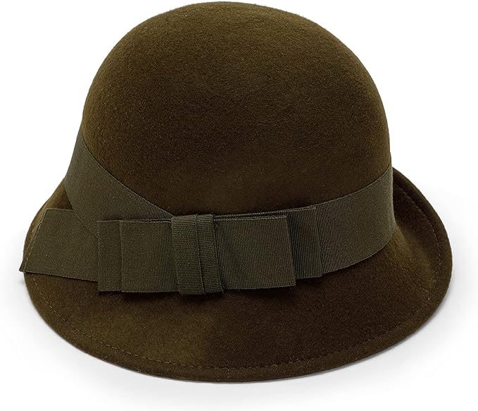 cappello falda con fiocco lana carlotta neri made in italy