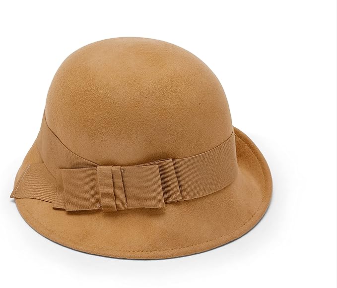 cappello falda con fiocco lana carlotta neri made in italy