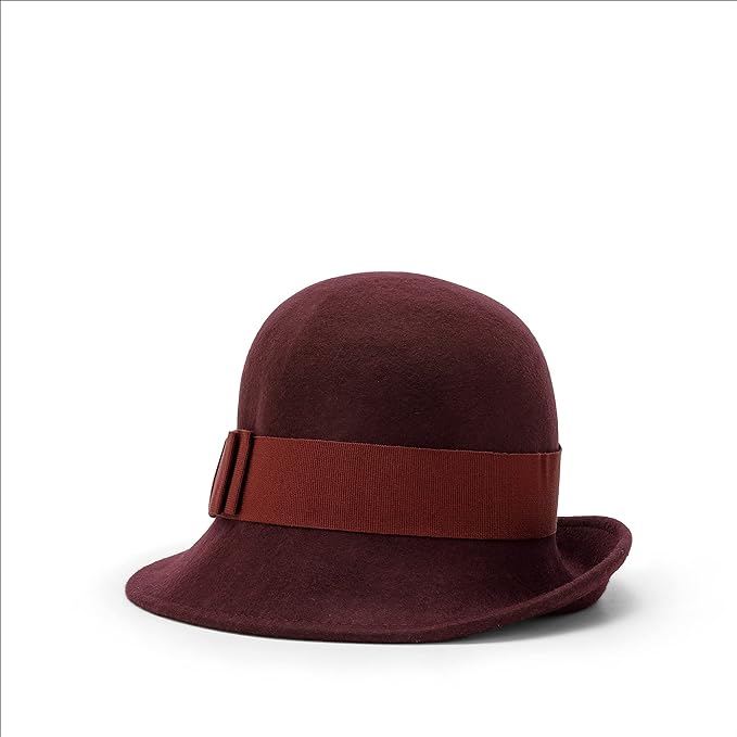 cappello falda con fiocco lana carlotta neri made in italy