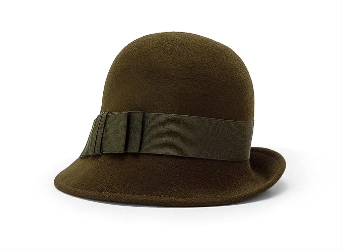 cappello falda con fiocco lana carlotta neri made in italy