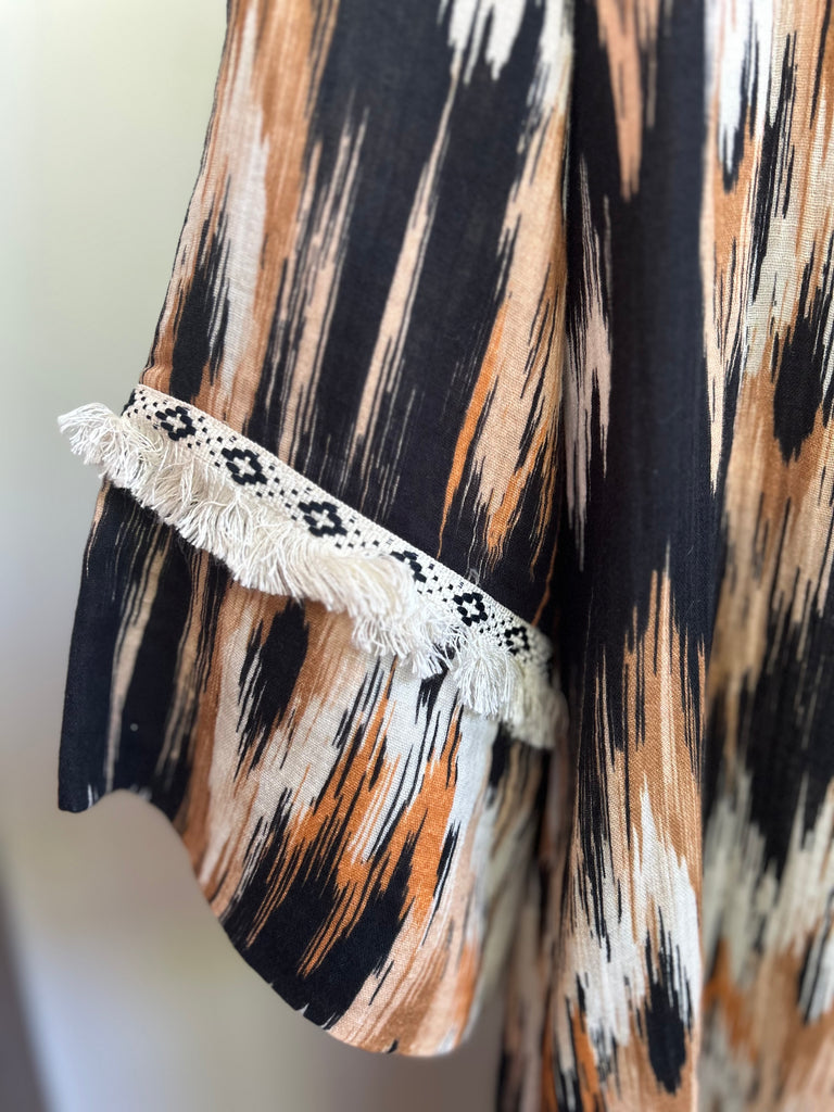 cardigan kimono carlotta neri made in italy bruciato nero