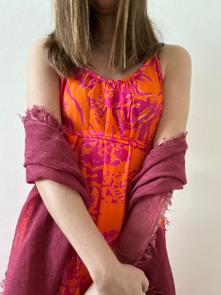 pashmina made in italy cotone carlotta neri cherry