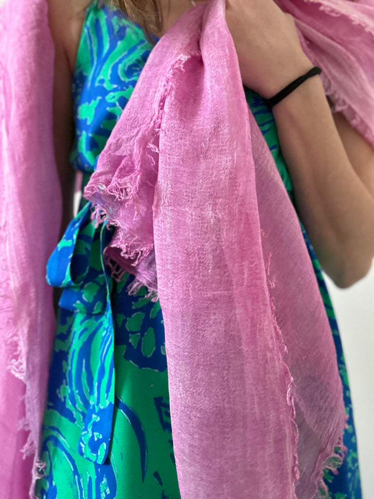 pashmina made in italy cotone carlotta neri fuxia